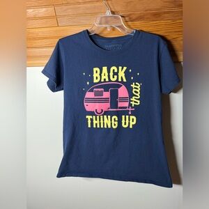 Women's Farm Fed Graphic T-shirt, Navy Blue, Lg